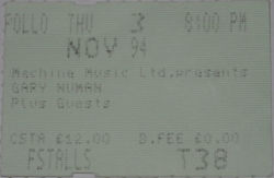 Manchester Ticket 1994